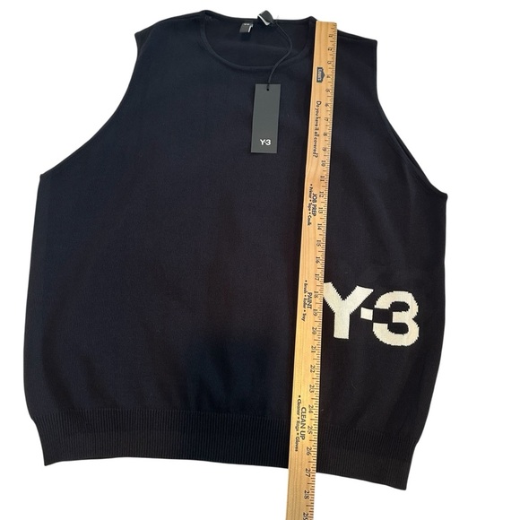 Y-3 Black Sleeveless Knit Top - Picture 8 of 14
